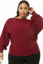 Forever21 Plus Size Off-the-shoulder Balloon-sleeve Sweater