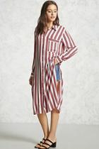 Forever21 Contemporary Striped Shirt Dress