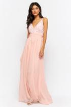 Forever21 Embroidered Chiffon Prom Gown