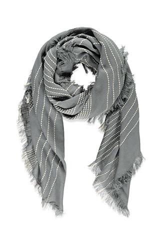 Forever21 Striped Scarf (grey/cream)
