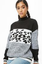 Forever21 Striped-trim Patternblock Sweater