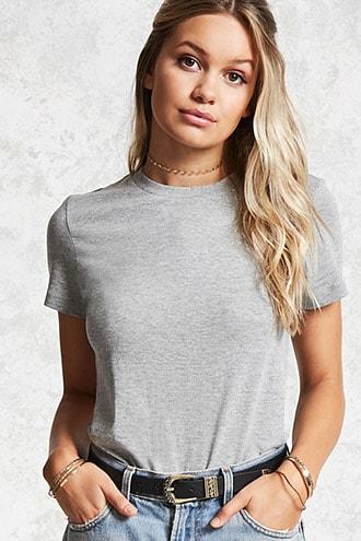 Forever21 Heathered Knit Tee
