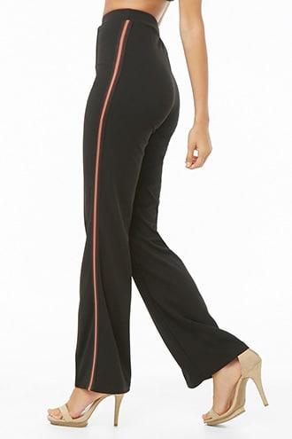 Forever21 Striped-trim Straight-leg Pants