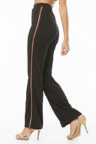 Forever21 Striped-trim Straight-leg Pants