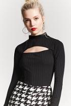 Forever21 Mock Neck Cutout Top
