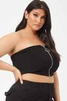 Forever21 Plus Size Zip-front Tube Top