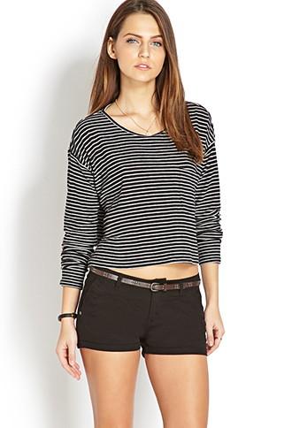 Forever21 Refined Woven Shorts W/ Belt