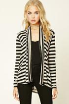 Forever21 Women's  Contemporary Stripe Cardigan
