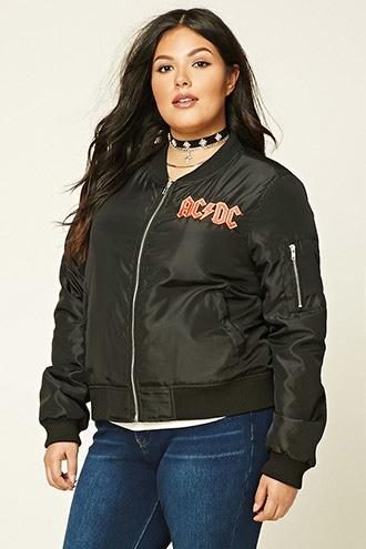 Forever21 Plus Women's  Plus Size Acdc Tour Jacket