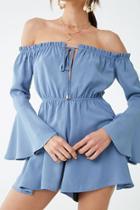 Forever21 Off-the-shoulder Keyhole Romper