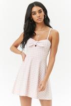 Forever21 Gingham Tie-front Fit & Flare Mini Dress