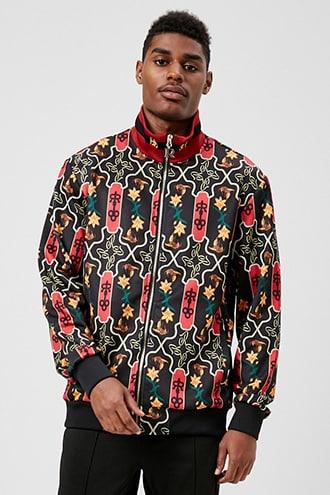 Forever21 Reason Floral Bee Print Track Jacket