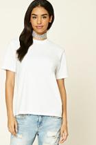 Forever21 Women's  Distressed Boxy Tee