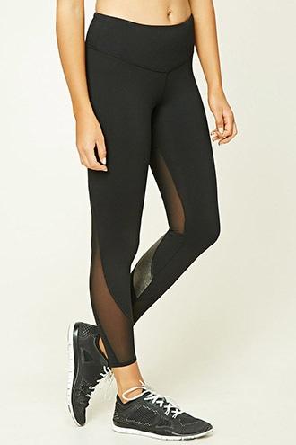 Forever21 Active Metallic Capri Leggings