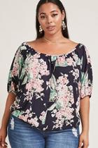 Forever21 Plus Size Floral Scoop Neck Top