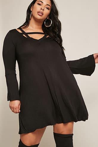 Forever21 Plus Size Caged V-neck Tunic
