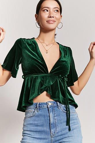 Forever21 Velvet Tulip Top