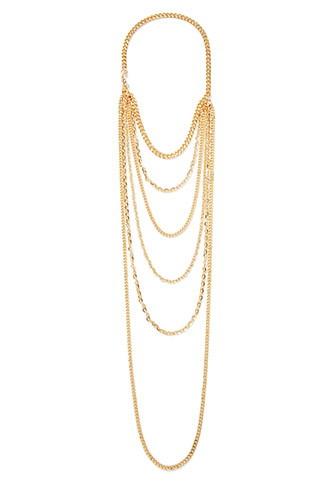Forever21 Layered Chain Necklace (gold)