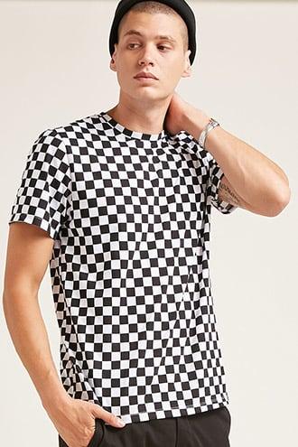 Forever21 Checker Print Tee