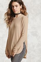 Forever21 Textured Dolphin Hem Top