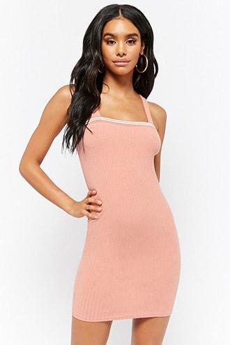 Forever21 Ribbed Varsity-trim Mini Dress