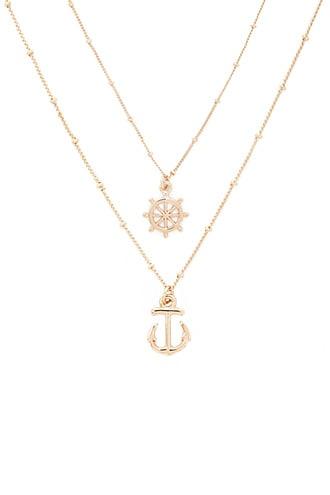 Forever21 Anchor Charm Necklace Set