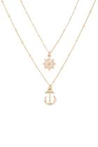 Forever21 Anchor Charm Necklace Set
