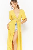 Forever21 Crochet-trim Self-tie Maxi Dress