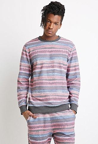 Forever21 Reverse Abstract Print Sweatshirt
