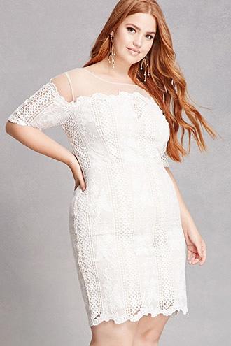 Forever21 Soieblu Crochet Sheath Dress