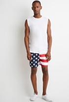 21 Men Men's  Stars And Stripes Swim Trunks