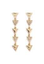 Forever21 Triangle Drop Earrings (gold/clear)