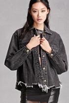 Forever21 Raw-hem Denim Jacket