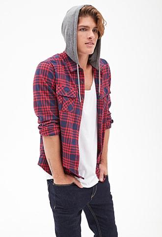Forever21 Flannel Hoodie Jacket