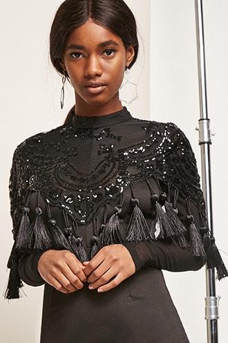 Forever21 Tasseled Sequin Bodycon Dress