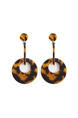 Forever21 Tortoiseshell Geo Drop Earrings