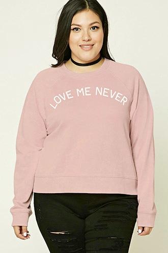 Forever21 Plus Size Love Me Sweatshirt