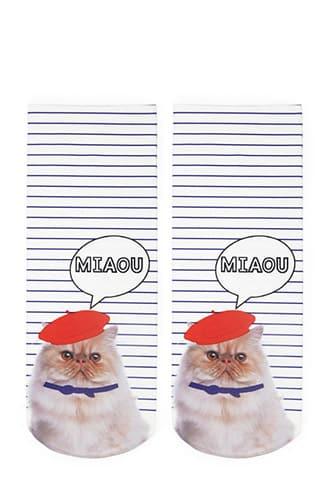 Forever21 Miaou Cat Graphic Ankle Socks