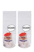 Forever21 Miaou Cat Graphic Ankle Socks