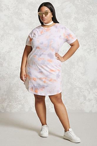 Forever21 Plus Size Tie-dye T-shirt Dress