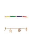 Forever21 Multicolor Bead & Charm Bracelet Set