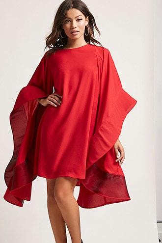 Forever21 Angel-sleeve Chiffon Dress