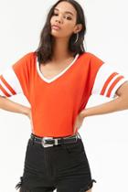 Forever21 Varsity Stripe-trim Tee