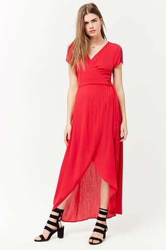 Forever21 Crinkled Surplice Wrap Dress