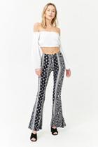 Forever21 Floral & Mosaic Flare-leg Pants