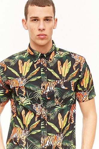 Forever21 Super Massive Tiger Print Shirt