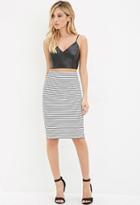 Forever21 Textured Stripe Pencil Skirt