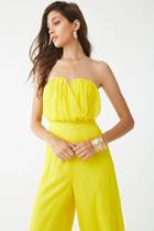 Forever21 Strapless Chiffon Jumpsuit