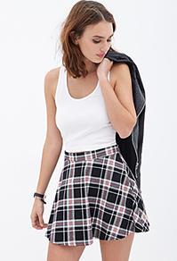 Forever21 Tartan Plaid Skater Skirt