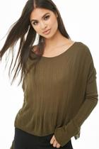 Forever21 High-low Drop-shoulder Top